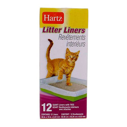 Hartz  Cat Litter Liners With Ties  Giant  12 count