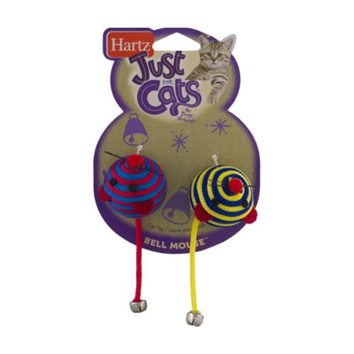 Hartz Just For Cats Bell Mouse Cat Toy 2 Count