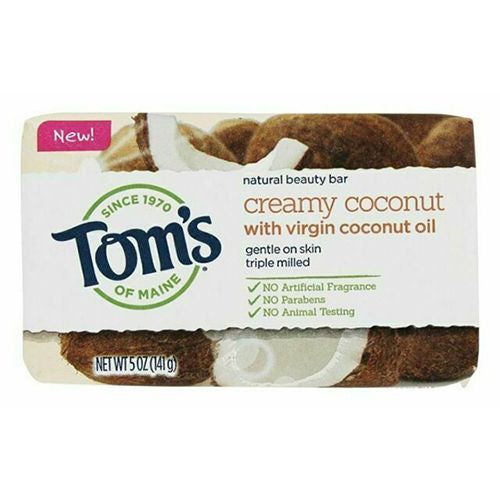 Tom s of Maine Natural Bar Soap Creamy Coconut with Virgin Coconut Oil 5 oz