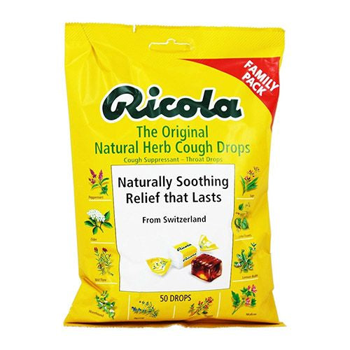 Ricola Cough Drops  Max Throat Care with Liquid Center for Dry  Sore Throat  Honey Lemon  34 Count