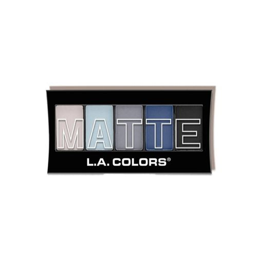L.A. Colors Matte Eyeshadow Palette  Blue Denim