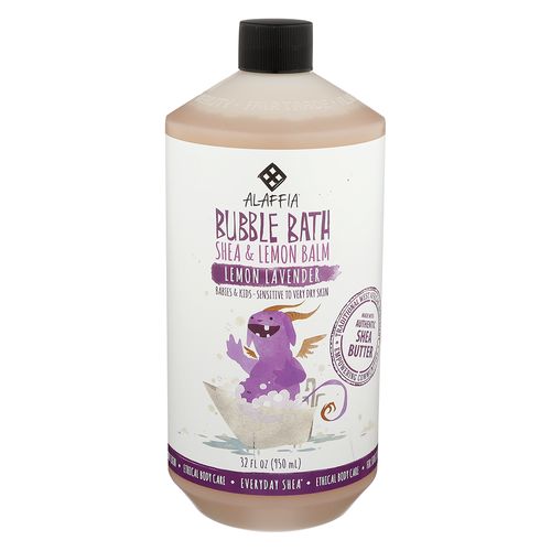 Alaffia Shea & Lemon Balm Bubble Bath Lemon Lavender 32 fl oz