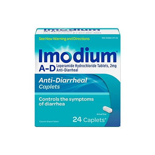Imodium A-D Diarrhea Relief Caplets Loperamide Hydrochloride 24 ct.