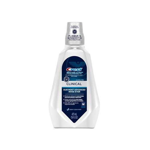 Crest Pro-Health Clinical Alcohol Free Gingivitis Protection Mouthwash Deep Clean Mint 16 fl oz