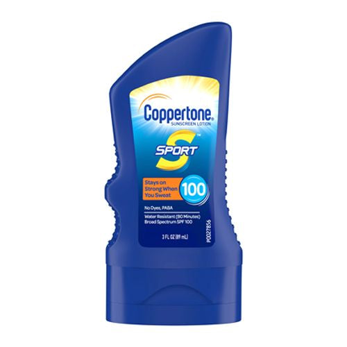 Coppertone Sport Sunscreen Lotion SPF 100 3 fl oz. Travel Size