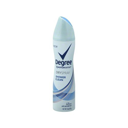 Degree Motion Sense Dry Spray Anti-Perspirant Shower Clean - 3.8 oz