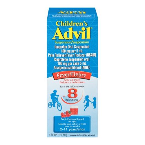 Advil Children s 100 Mg Children s Ibuprofen Liquid Pain Reliever and Fever Reducer for Ages 2-11 Fruit 4 fl. Oz.