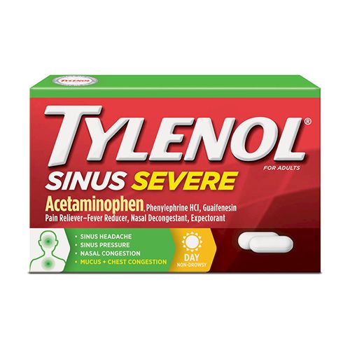 Tylenol Sinus Severe Non-Drowsy Day Cold & Flu Relief Caplets 24 ct