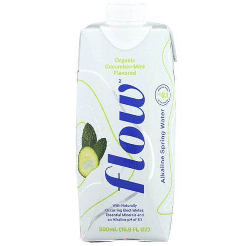 Flow Spring Water Alkaline Cucumber Mint, 500 Ml
