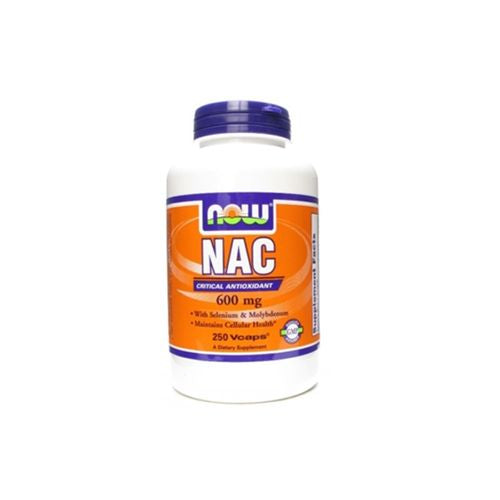 NOW Supplements NAC (N-Acetyl Cysteine) 600 mg with Selenium & Molybdenum 250 Veg Capsules
