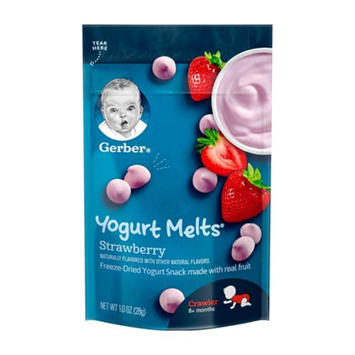 Gerber Snacks for Baby Yogurt Melts Strawberry 1 oz Bag