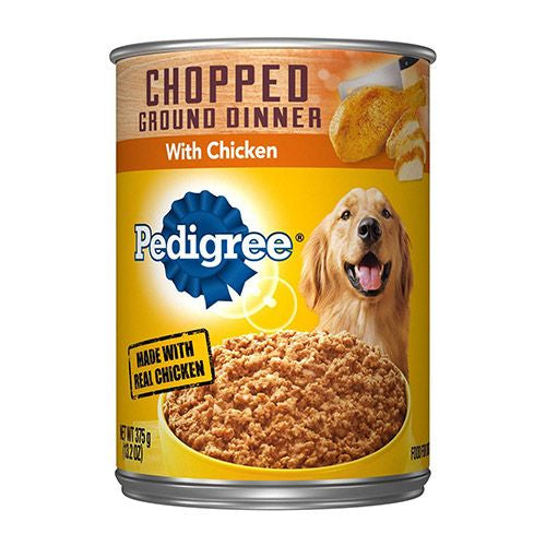 Pedigree Chicken Flavor Ground Wet Dog Food for Adult 13.2 oz. Can