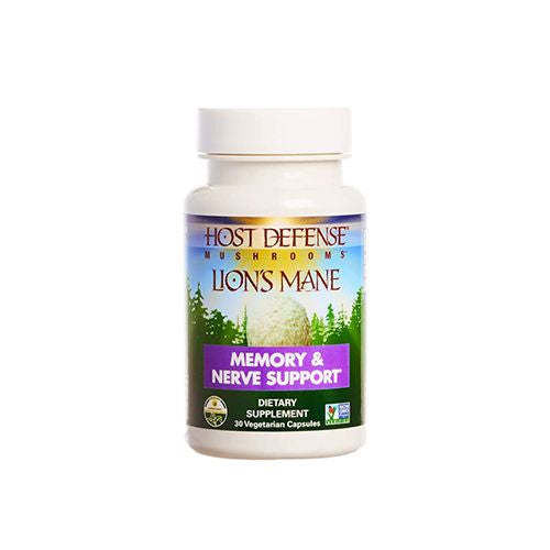 Host Defense Lion s Mane Capsules Promotes Mental Clarity Focus and Memory Daily Mushroom Supplement Vegan Organic 30 Capsules (15 Servings)