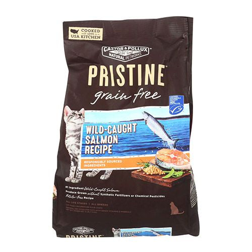 Castor and Pollux Pristine Grain Free Dry Cat Food - Wild-Caught Salmon - 3 lb.