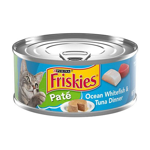 Friskies Ocean Whitefish & Tuna Dinner Pate Wet Cat Food  5.5 oz Can