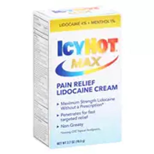 Icy Hot Max Strength Pain Relief Cream With Lidocaine Plus Menthol 2.7 oz