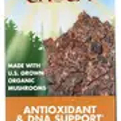 Host Defense Chaga Capsules Antioxidant and DNA Support Daily Mushroom Supplement Vegan Organic 60 Capsules (30 Servings)