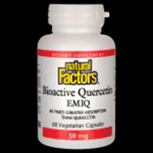 Natural Factors Bioactive Quercetin EMIQ All Year Support for Healthy Inflammatory Responses and Sinuses 60 Capsules