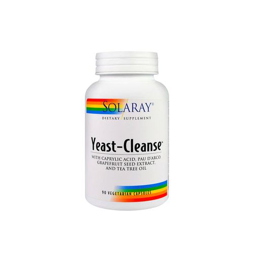 Solaray Yeast-Cleanse | With Caprylic Acid Pau DArco Grapefruit Seed Extract & Tea Tree Oil | Healthy Cleansing Support | 30 Servings | 90 VegCaps