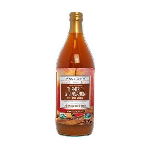 MADE WITH: Turmeric & Cinnamon Organic Apple Cider Vinegar, 33.8 fl oz