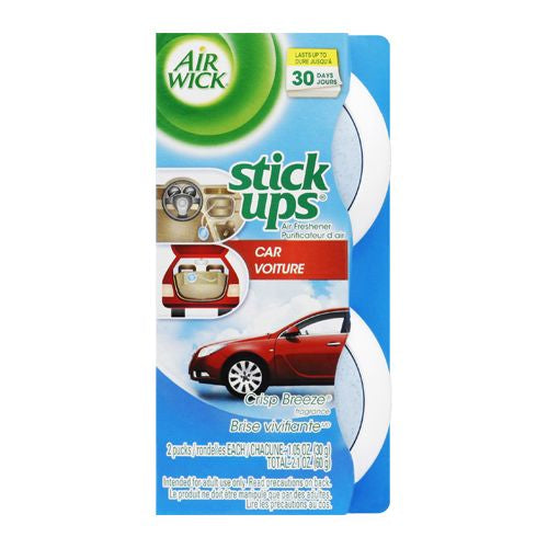 Air Wick Stick Ups Car Air Freshener  Crisp Breeze  2 Count