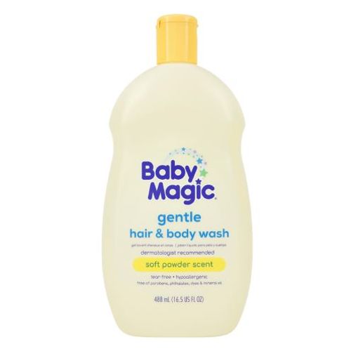 Baby Magic Tear-Free Gentle Hair and Body Wash Soft Powder Scent Hypoallergenic 16.5 oz.