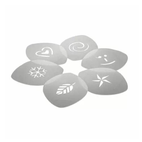 Aerolatte Cappuccino Stencil Set, For Latte Coffee Art, Set of 6 Stencils