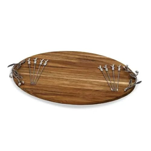 Picnic Plus PSA-365OB Large Foodie Bite Board - Brown