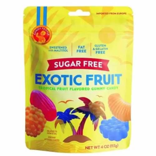 Candy People Sugar Free Gummy Candies - Exotic Fruit Size: One Pack