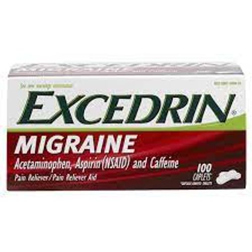 Excedrin Migraine Medicine Caplets for Migraine Headache Relief 100 Count