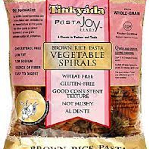TINKYADA, PASTA JOY, VEGETABLE SPIRALS BROWN RICE PASTA