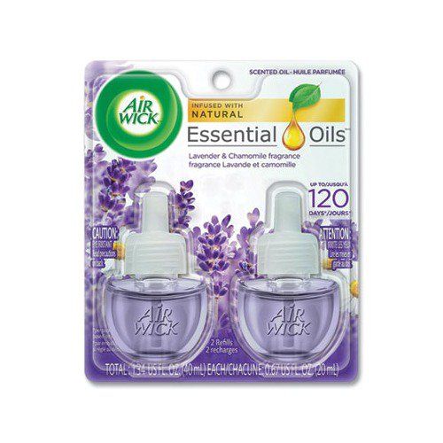 Air Wick Plug in Scented Oil Refill 2 ct Lavender and Chamomile Air Freshener Essential Oils