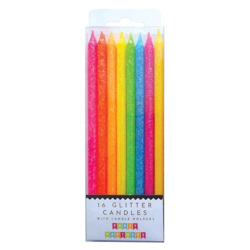 Candel Sets Tall Neon Rainbow