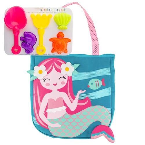 Stephen Joseph Beach Tote with Sand Toys Playset