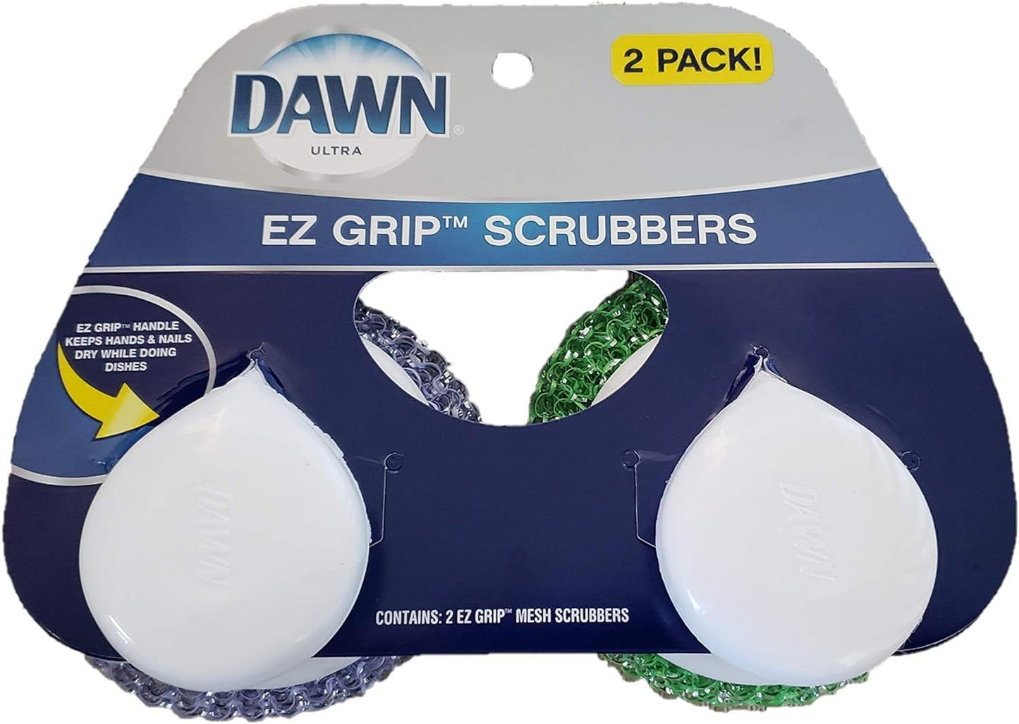 Dawn Ez Grip Scrubber For Dishwashing -2 Count