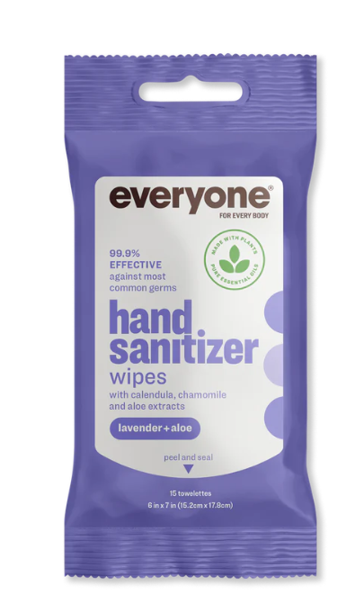 EVERYONE HAND SANITIZING WIPES LAVENDER ALOE 15 CT