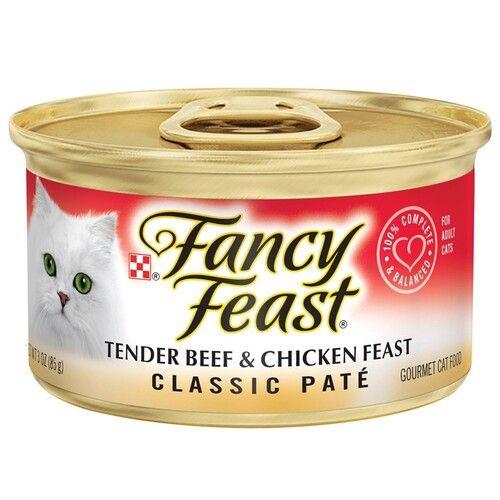 Fancy Feast Beef & Chicken Pate Wet Cat Food  3 oz Can