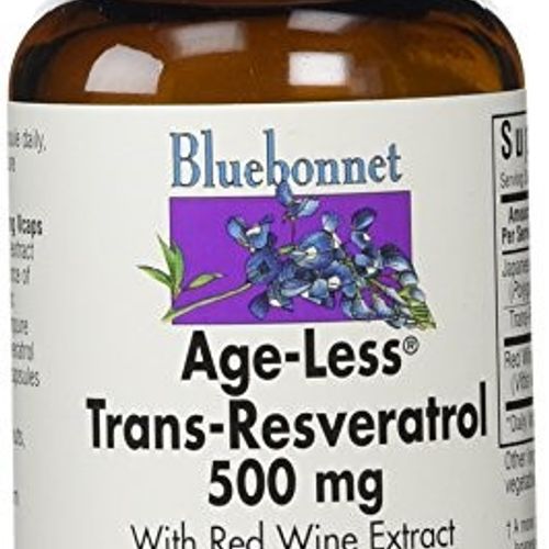 Bluebonnet Age-Less Trans-Resveratrol 500 Mg  30 Ct