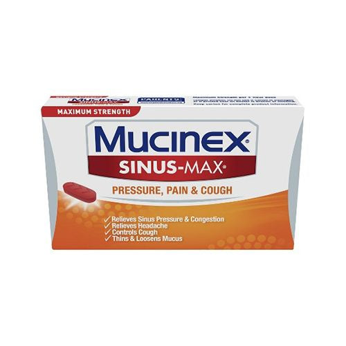 Mucinex Sinus-Max Pressure, Pain & Cough Relief Caplets - Acetaminophen - 20ct