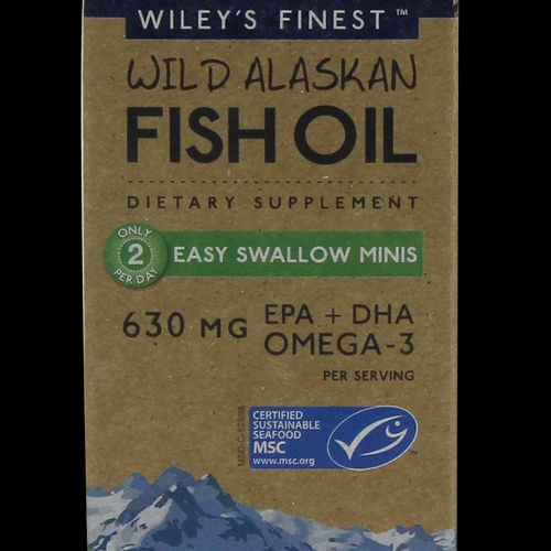 Wiley s Finest Wild Alaskan Fish Oil Easy Swallow Mini Softgels  60 Ct