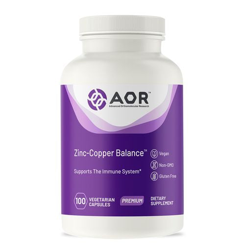 AOR  Zinc-Copper Balance  Mineral Support for Prostate  Immune and Skin Health  Dietary Supplement  100 Servings (100 Capsules)