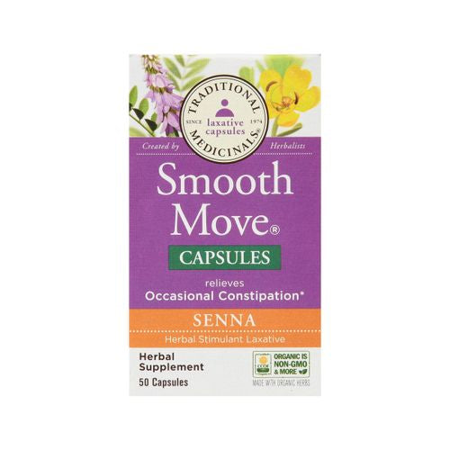 Traditional Medicinals, Capsules Senna Smooth Mve - 50cp