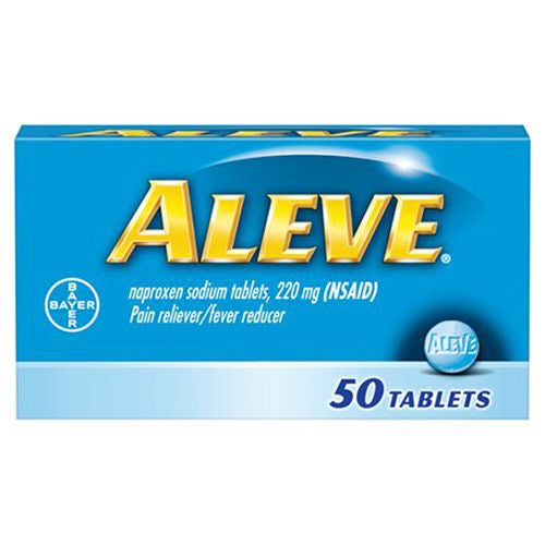 Aleve Pain Reliever/Fever Reducer Naproxen Sodium Tablets  220 mg  50 ct