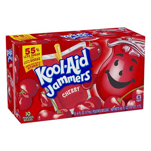 Kool-Aid Jammers Cherry Flavored Drink, 10 ct - Pouches, 60.0 fl oz Box