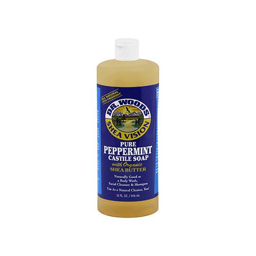 Dr. Woods Peppermint Castile Soap with Fair Trade Shea Butter 32 fl oz Liquid