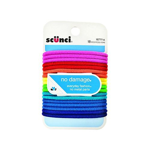 3 Pack - Scunci No Damage Hair Elastics  Assorted Colors 18 ea