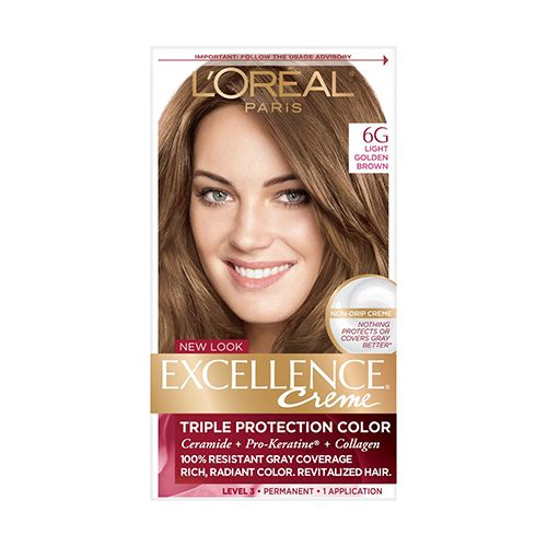 L Oreal Paris Excellence Creme Permanent Hair Color  6G Light Golden Brown
