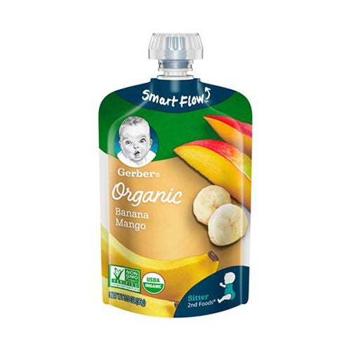 Gerber Organic 2nd Foods Baby Food, Banana Mango, 3.5 oz Pouch