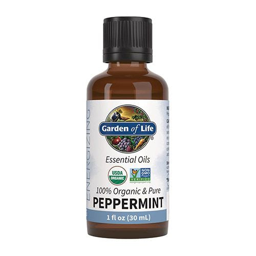 Garden of Life 100% Organic & Pure  Essential Oils  Energizing  Peppermint  1 fl oz (30 ml)