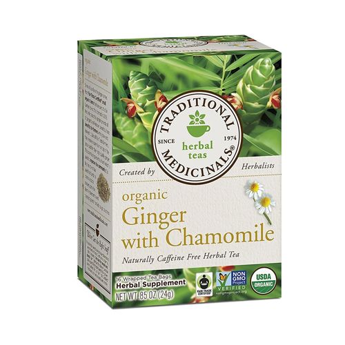 Traditional Medicinals, Organic Ginger With Chamomile, Tea Bags, 16 Ct